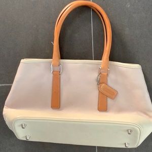 Coach bag   Reversible!  It’s green with descriptions on the inside of the bag